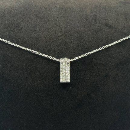 Collana Polello Oro Bianco 18 kt e Diamanti