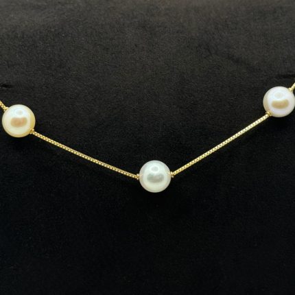 Collana Yukiko Oro Giallo 18 kt e Perle Midori