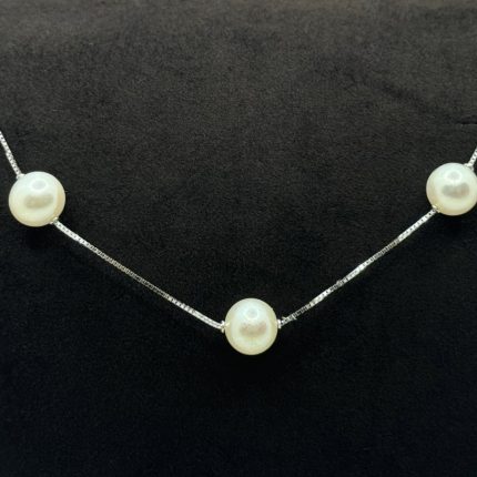 Collana Yukiko Oro e Perle Midori Bianche