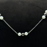 Collana Kiara Oro Bianco 18 kt e Perle Acqua Dolce