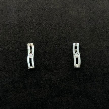 Orecchini Oro Bianco 18 kt e Diamanti