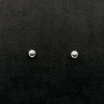 Orecchini a Pallina Oro Bianco 9 kt