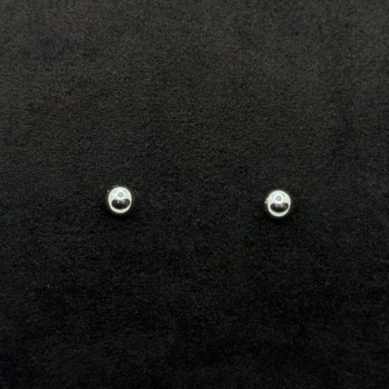 Orecchini a Pallina Oro Bianco 9 kt