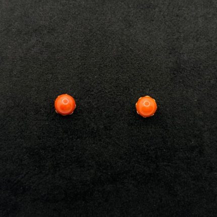 Orecchini Oro Giallo 18 kt e Corallo