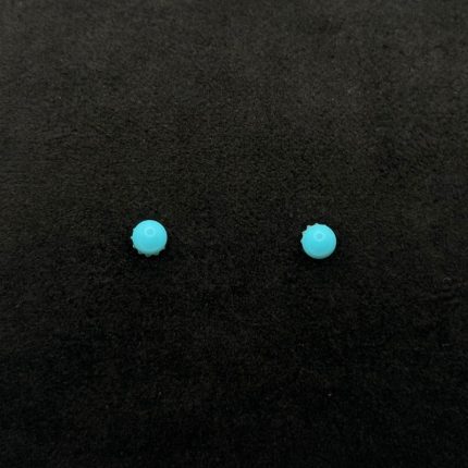 Orecchini a Pallina Oro Giallo 18 kt e Turchese