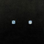 Orecchini Punto Luce Oro Bianco 18 kt e Topazio Azzurro