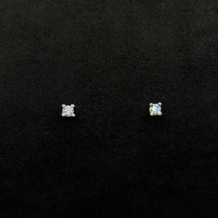 Orecchini Punto Luce Oro Bianco 18 kt e Swarovski