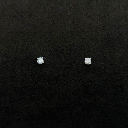 Orecchini Punto Luce Oro Bianco 18 kt e Swarovski