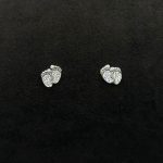 Orecchini Piedini Oro Bianco 18 kt e Swarovski