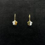 Orecchini Pendenti Fiore Oro Giallo 18 kt e Swarovski