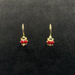 Orecchini Pendenti Coccinella Oro Giallo 18 kt Smaltati