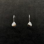 Orecchini Pendenti Goccia Oro Bianco 18 kt e Swarovski