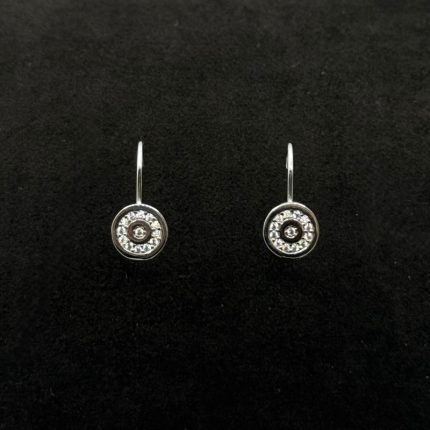 Orecchini Pendenti Oro Bianco 18 kt e Swarovski