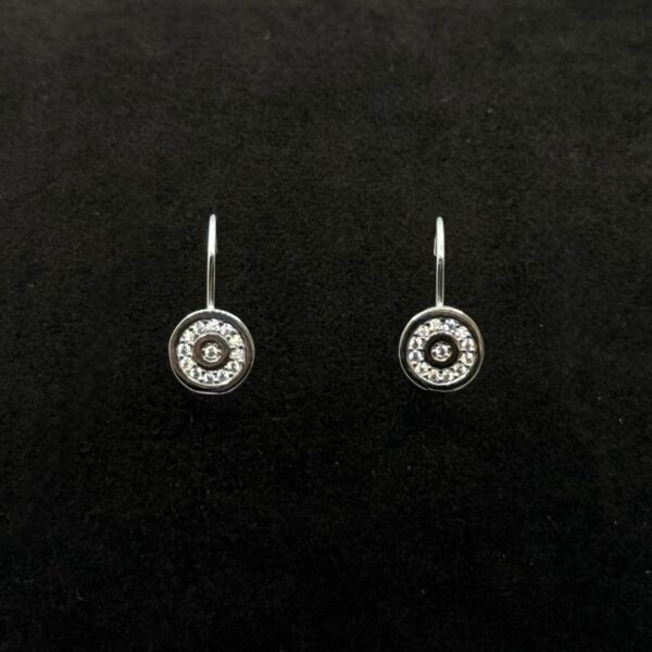 Orecchini Pendenti Oro Bianco 18 kt e Swarovski