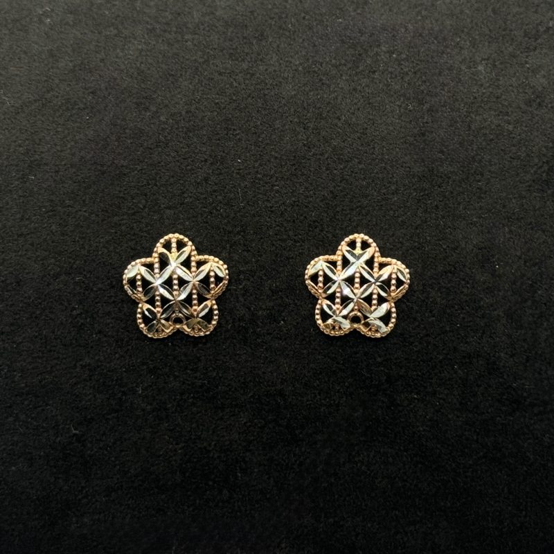 IMG_1880 (1) Orecchini Fiore Oro Bianco e Rosé 9 kt