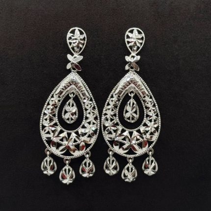 Orecchini Pendenti Oro Bianco 18 kt