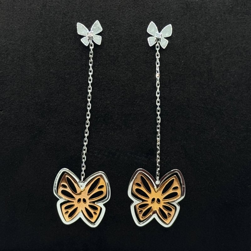 IMG_1896 (1) Orecchini Pendenti Comete Oro Giallo e Bianco 18 kt e Diamanti