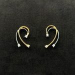 Orecchini Comete Oro Rosé e Bianco 18 kt e Diamanti