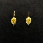 Orecchino Pendente Oro Giallo 18 kt e Citrino