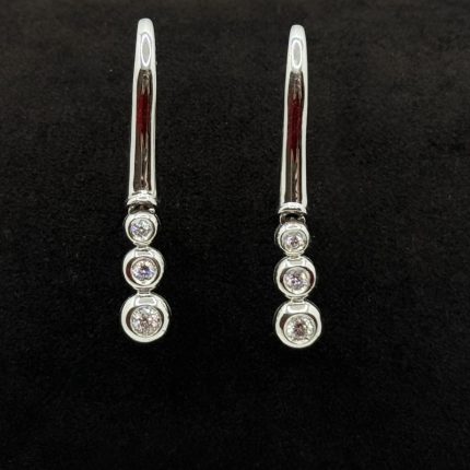 Orecchini Pendenti Oro Bianco 18 kt e Swarovski