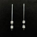 Orecchini Pendenti Oro Bianco 18 kt e Swarovski