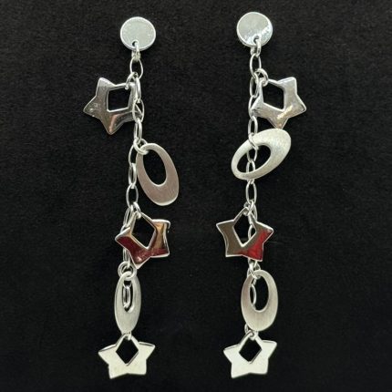 Orecchini Pendente Oro Bianco 18 kt