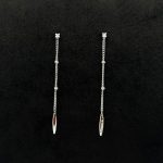 Orecchini Comete Pendenti Oro Bianco 18 kt e Diamanti