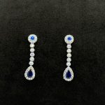 Orecchini Pendenti Oro Bianco 18 kt e Swarovski