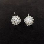 Orecchini Pendente Oro Bianco 18 kt e Swarovski