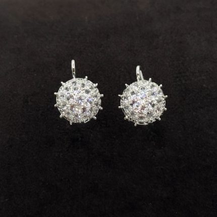 Orecchini Pendente Oro Bianco 18 kt e Swarovski