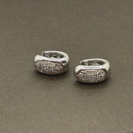 Orecchino Mezzaluna Oro e Diamanti