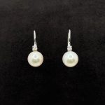 Orecchini Yukiko Oro Bianco 18 kt Diamanti e Perle