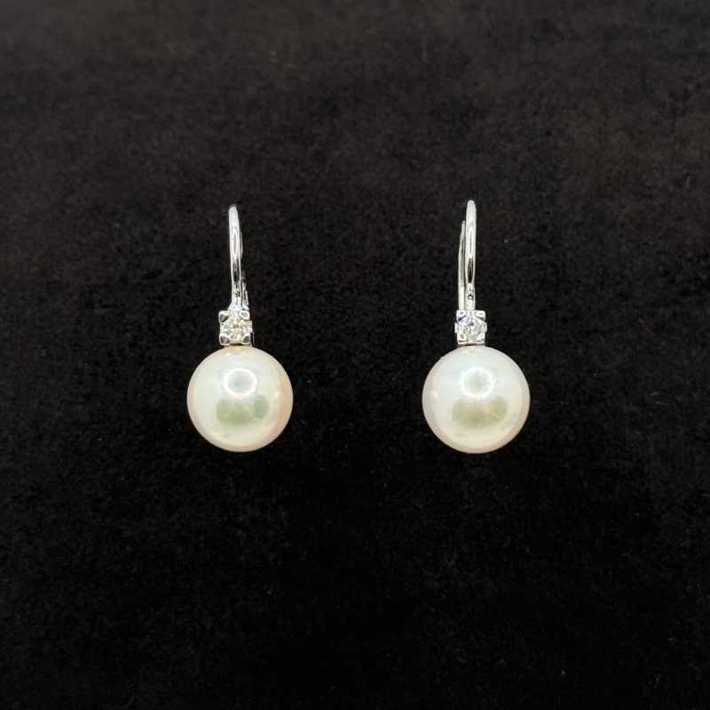 IMG_1945 (1) Orecchini Yukiko Oro Bianco 18 kt Diamanti e Perle