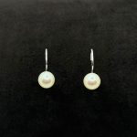 Orecchini Comete Oro Bianco 18 kt e Perle