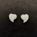 Orecchini Cuore Argento 925 Swarovski