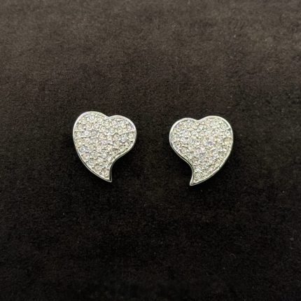 Orecchini Cuore Argento 925 Swarovski
