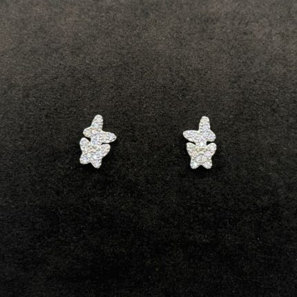 Orecchini Farfalle Argento 925 Swarovski