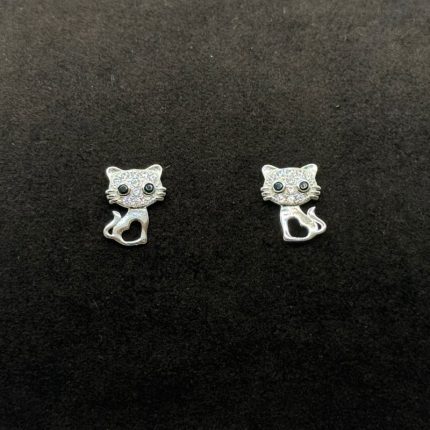 Orecchini Chi Mi Ama Gatti Argento 925 Swarovski