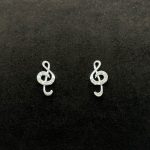 Orecchini Chi Mi Ama Chiave Musicale Argento 925 Swarovski