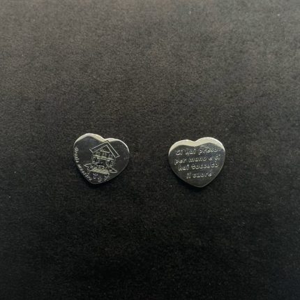 Orecchini Yes I Am Cuore con Frase Acciaio
