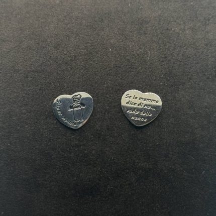 Orecchini Yes I Am Cuore con Frase Acciaio