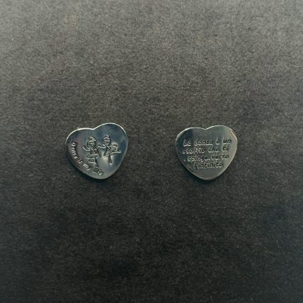 Orecchini Yes I Am Cuore con Frase Acciaio