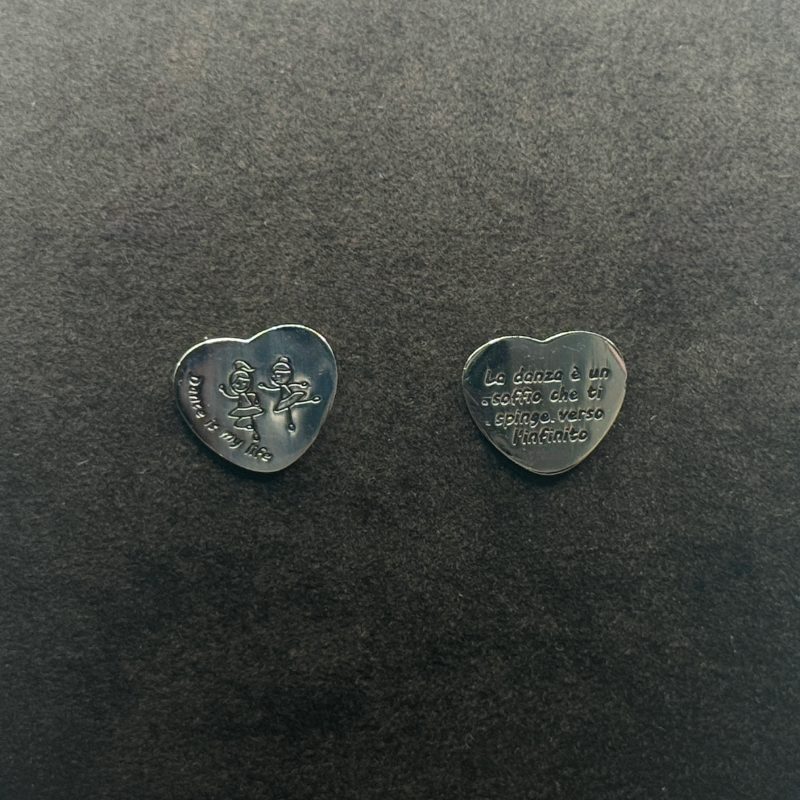 IMG_2343 (1) Orecchini Yes I Am Cuore con Frase Acciaio