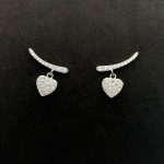 Orecchini Chi Mi Ama Cuore Argento 925 Swarovski