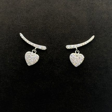 Orecchini Chi Mi Ama Cuore Argento 925 Swarovski