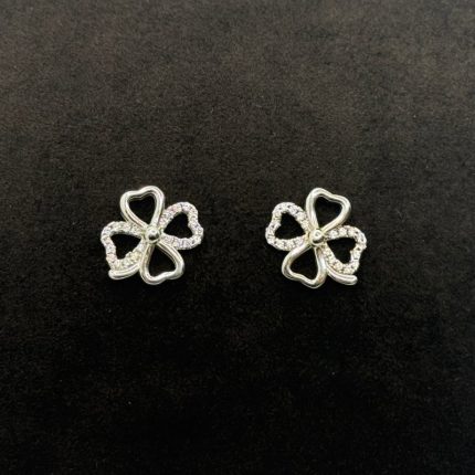 Orecchini Quadrifoglio Argento 925 Swarovski