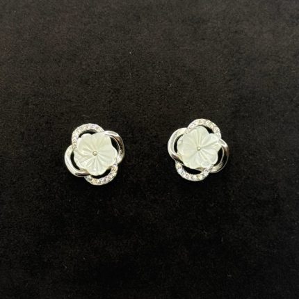 Orecchini Chi Mi Ama Fiore Argento 925 Swarovski