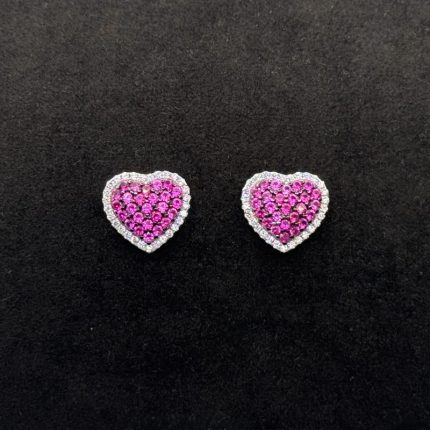 Orecchini Cuore Argento 925 Swarovski