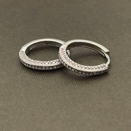 Orecchini Chi Mi Ama Cerchietto Argento 925 Swarovski