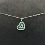 Collana Chi Mi Ama Cuore Argento 925 Swarovski